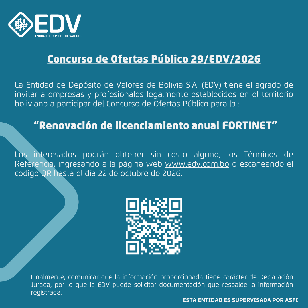 Concurso de Ofertas Público 29/EDV/2026 Renovación licenciamiento anual FORTINET